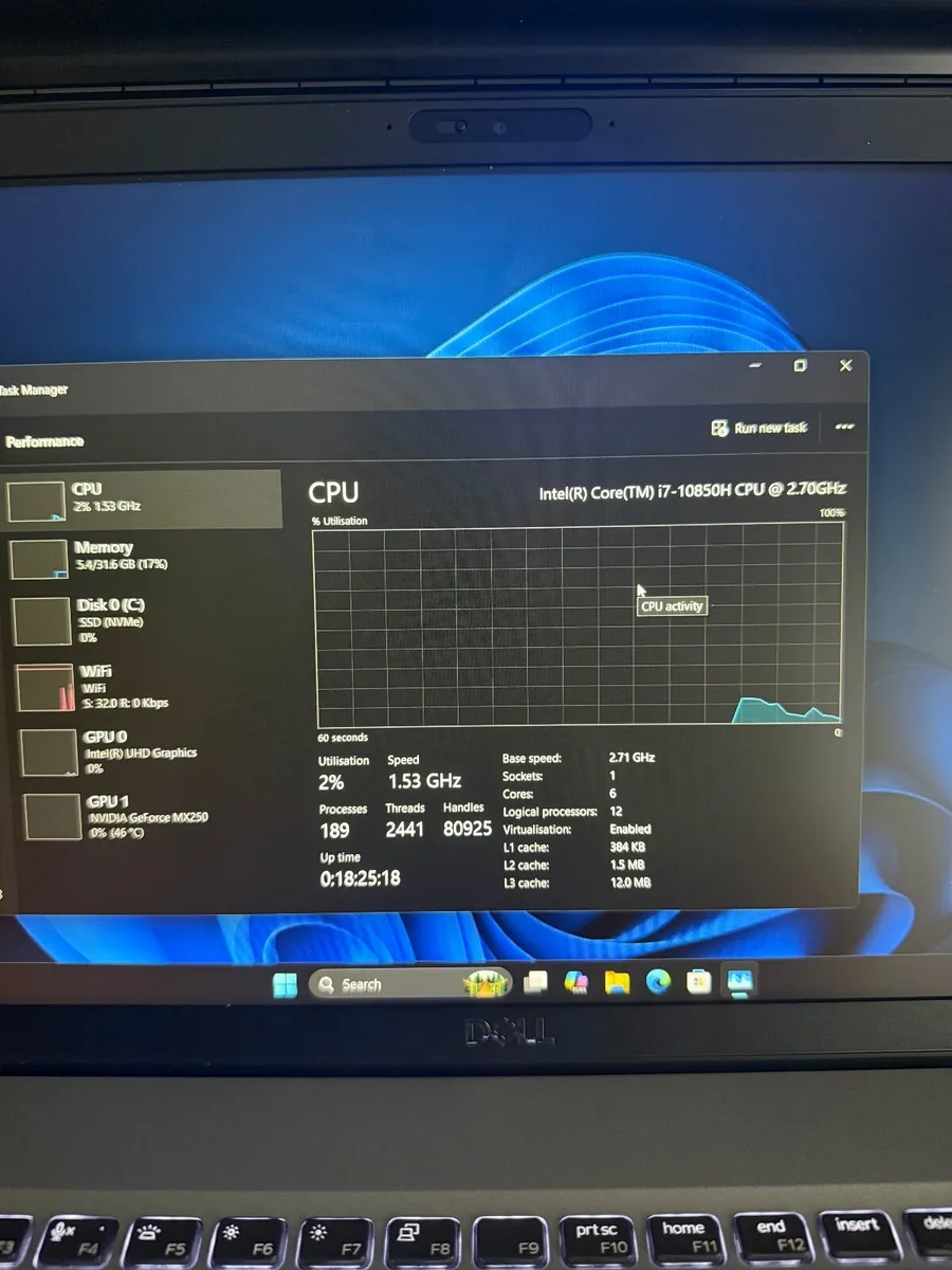 Dell Latitude 5511 Laptop i7/32GB/512SSD/FHD/Nvidi - Image 4
