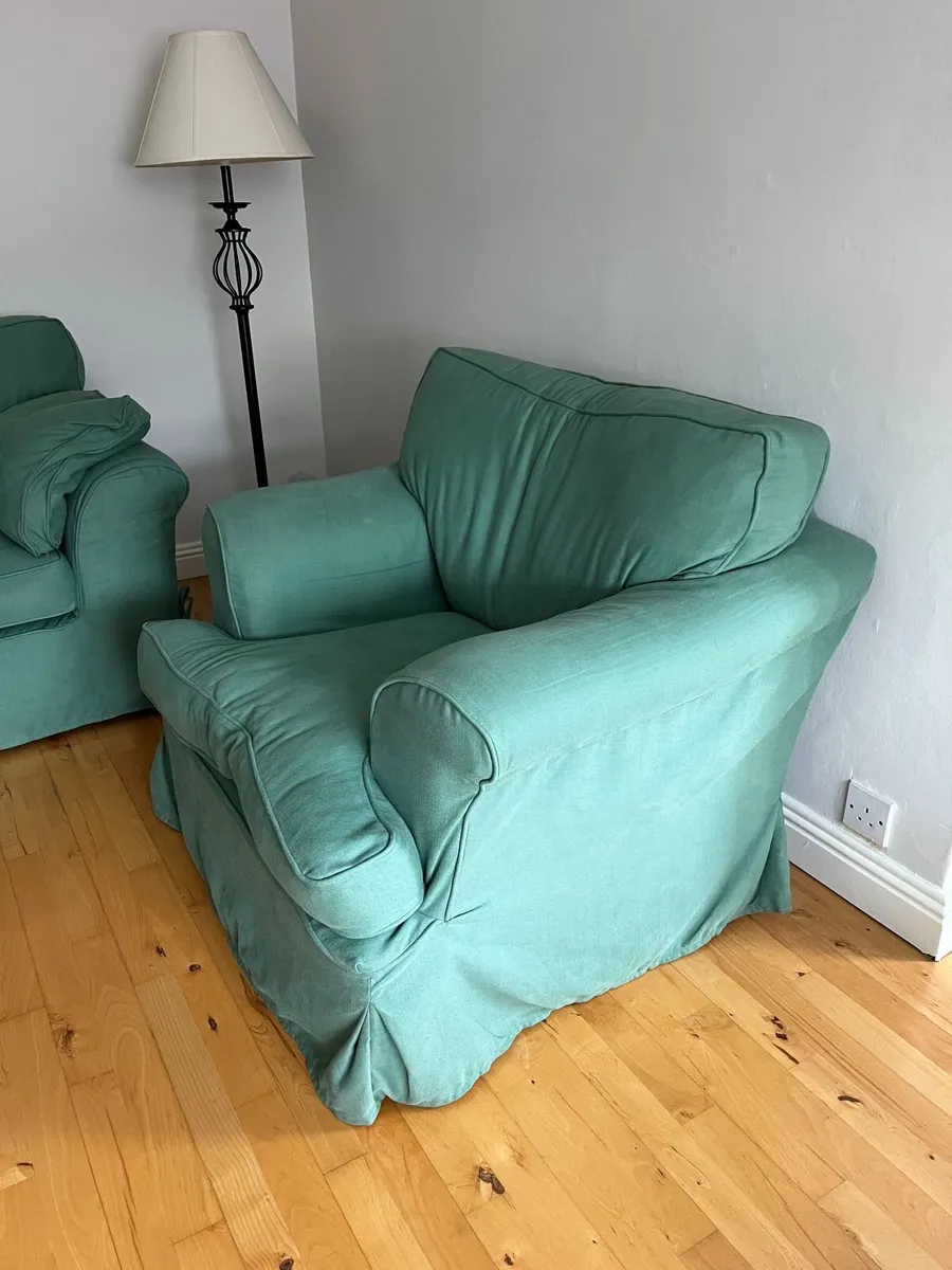2 x seater couch and armchair (washable covers) - Image 2