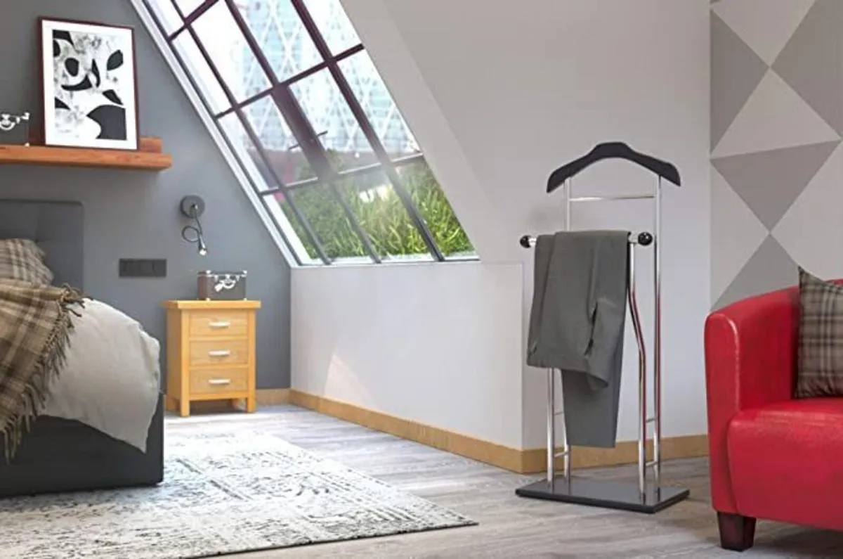 Furniture Men's Valet Metal Chrome - Image 1