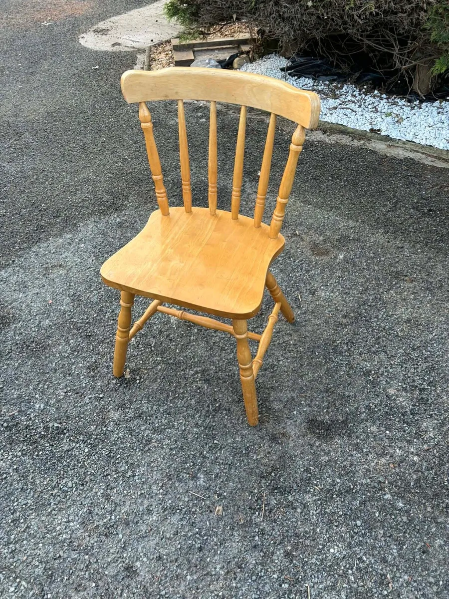 5 oak kitchen chairs - Image 2