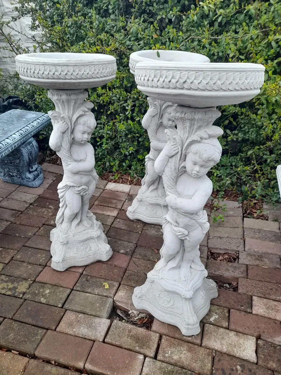 Stone Bench and Matching Angel Bird Bath - 85 Each - Image 4