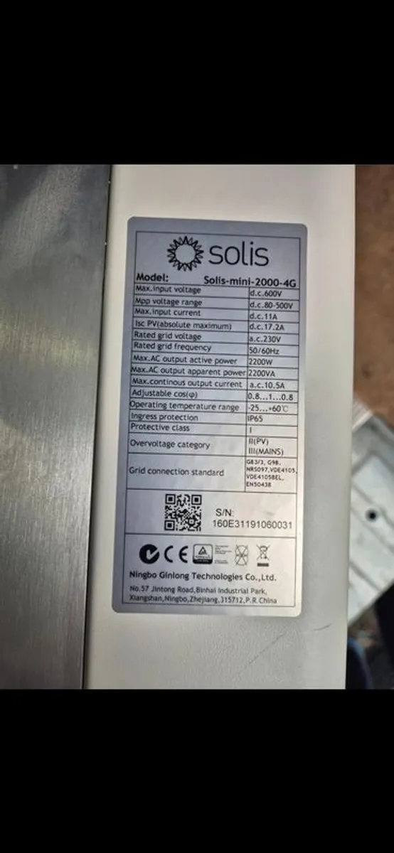 used solar panels and inverter - Image 1