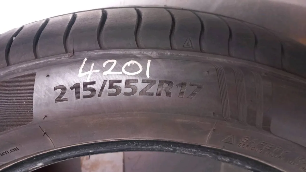 215/55R17 good used tyres x3 - Image 2