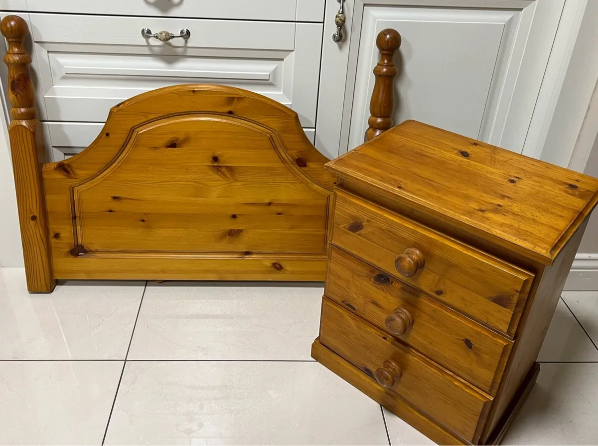 Beside Locker and Headboard-Solid Pine - Image 3