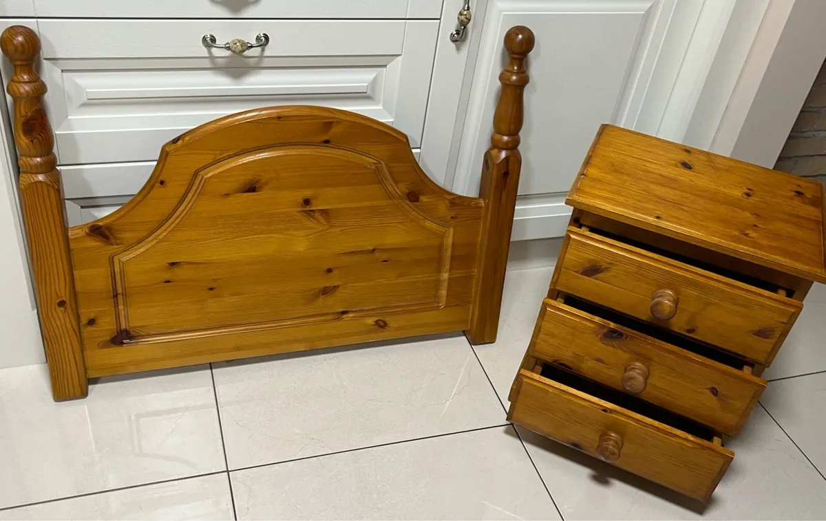 Beside Locker and Headboard-Solid Pine - Image 2