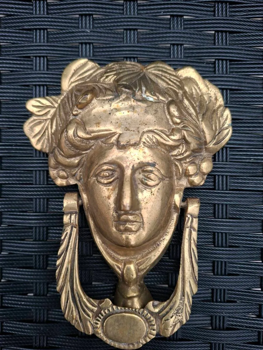 Vintage solid Brass Grecian Goddess Door Knocker - Image 2