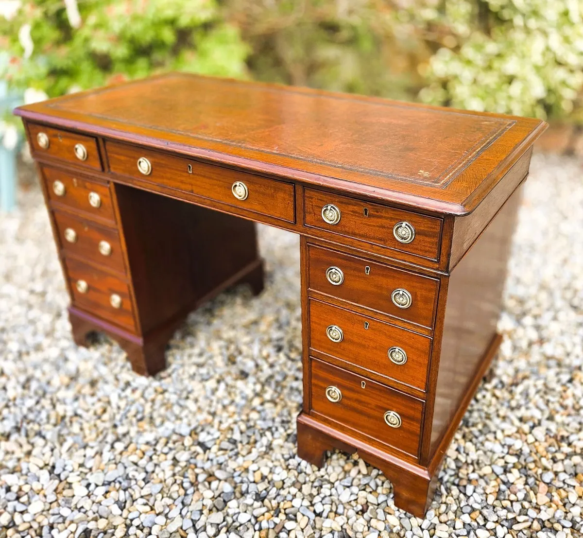 Victorian Twin Pedestal Desk- Circa 1890 - Image 3