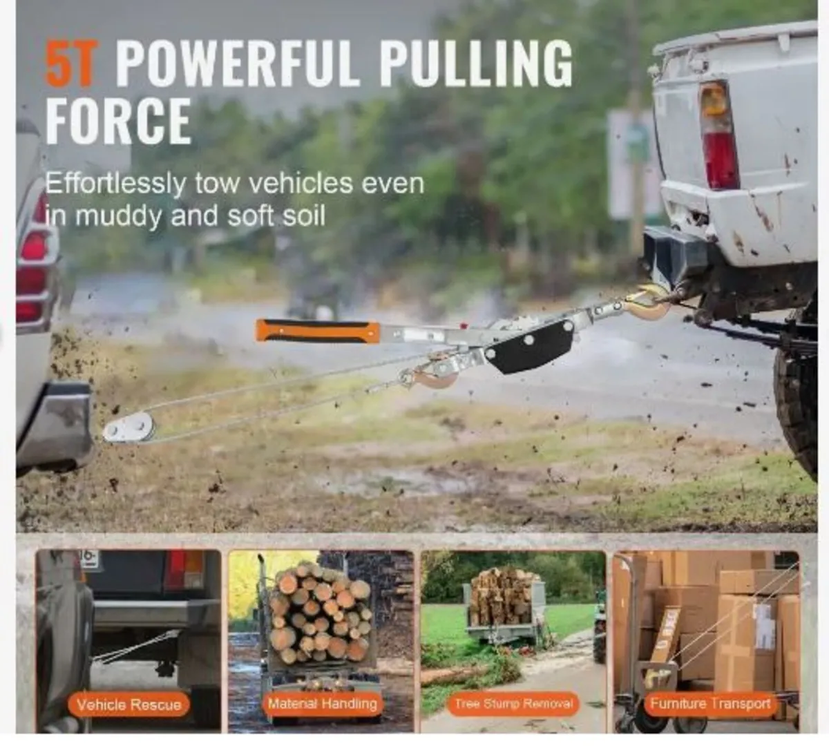 Come Along Winch, 5 Ton (5,000 kg) Pulling Capaci - Image 4