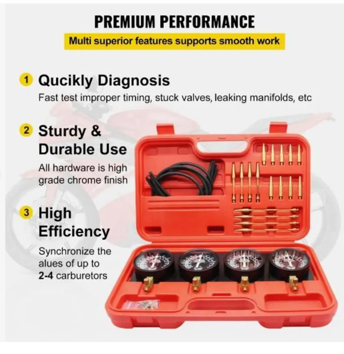 Fuel Vacuum Carburetor Synchronize Tool Kit - Image 2
