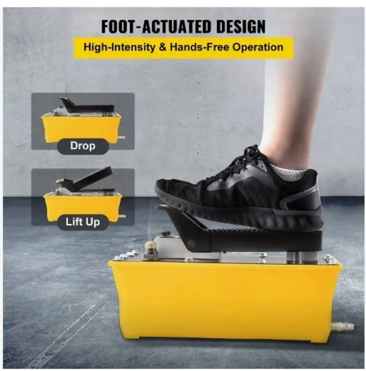 Air Hydraulic Pump, 10,000 PSI Hydraulic Foot Pum - Image 2