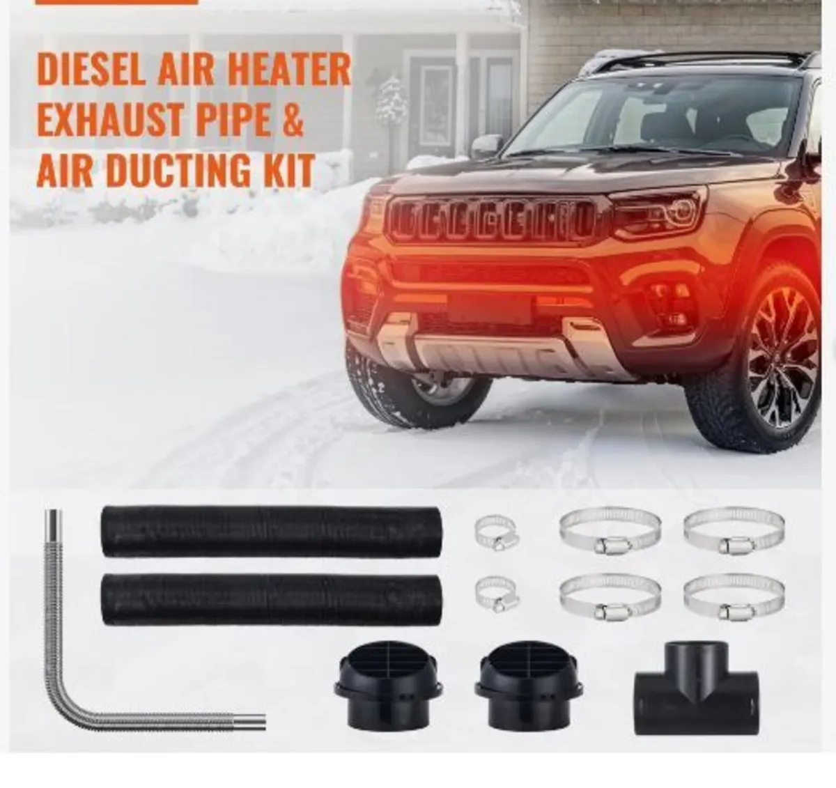 Diesel Heater Pipe Ducting Set, 76 mm - Image 4