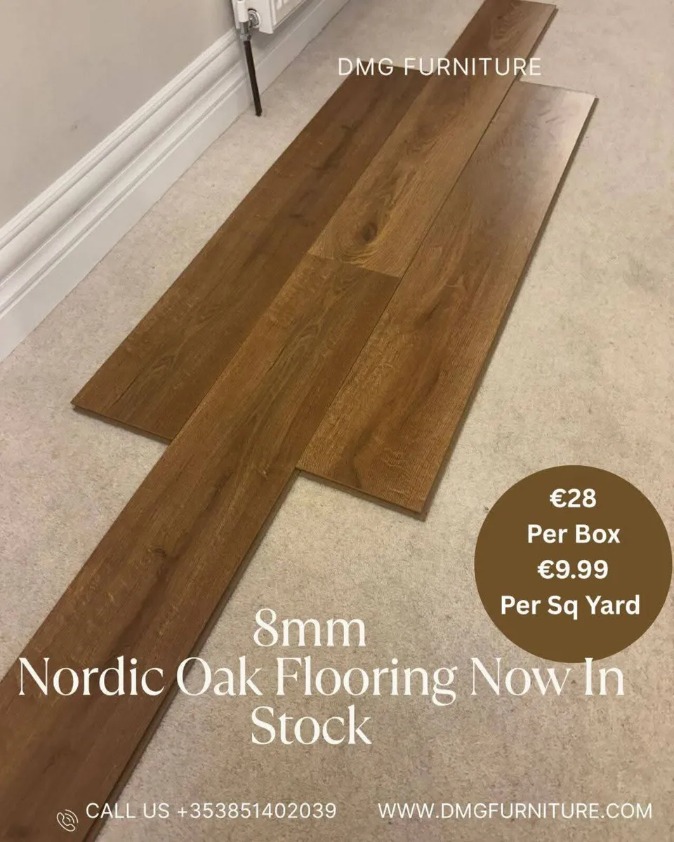 New 8mm Laminated Click Flooring With Underlay - Image 2