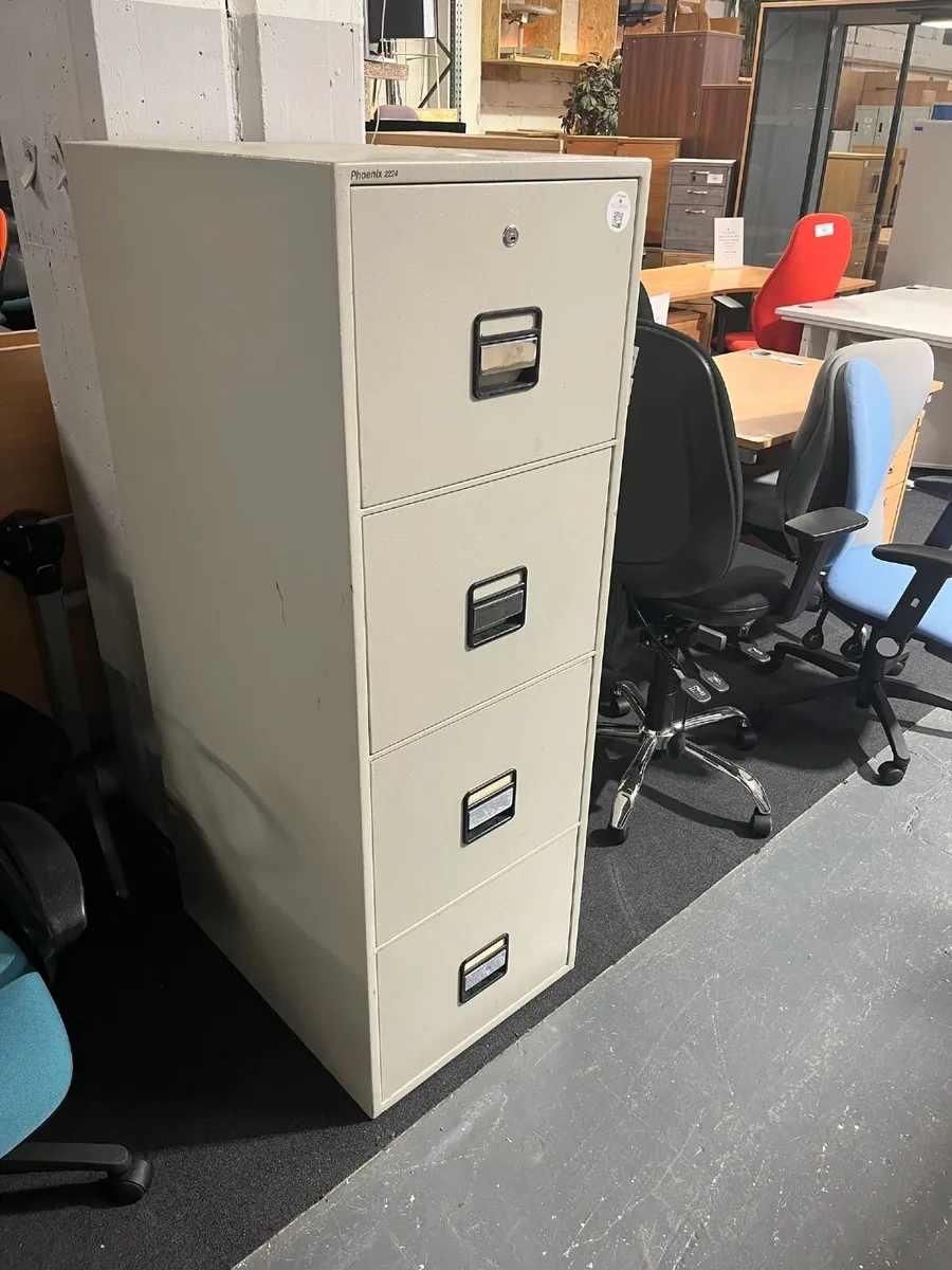 GREY PHEONIX 2224 FIREPROOF FILING CABINET @ CJM - Image 1