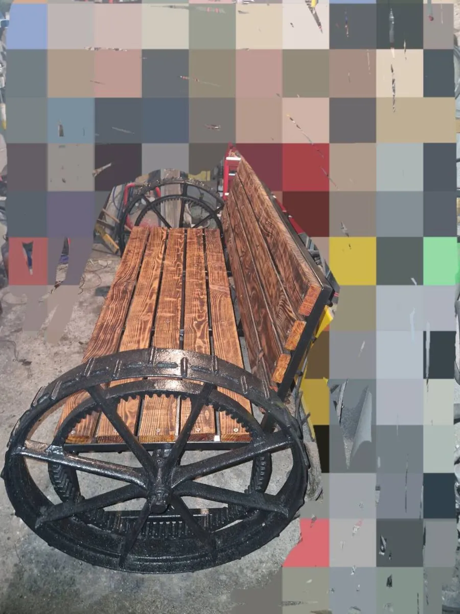 Bespoke castiron garden bench - Image 3