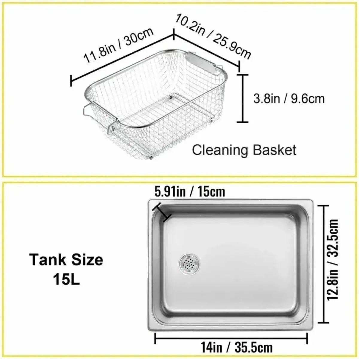 Ultrasonic Cleaner 15L w/Digital Timer - Image 2
