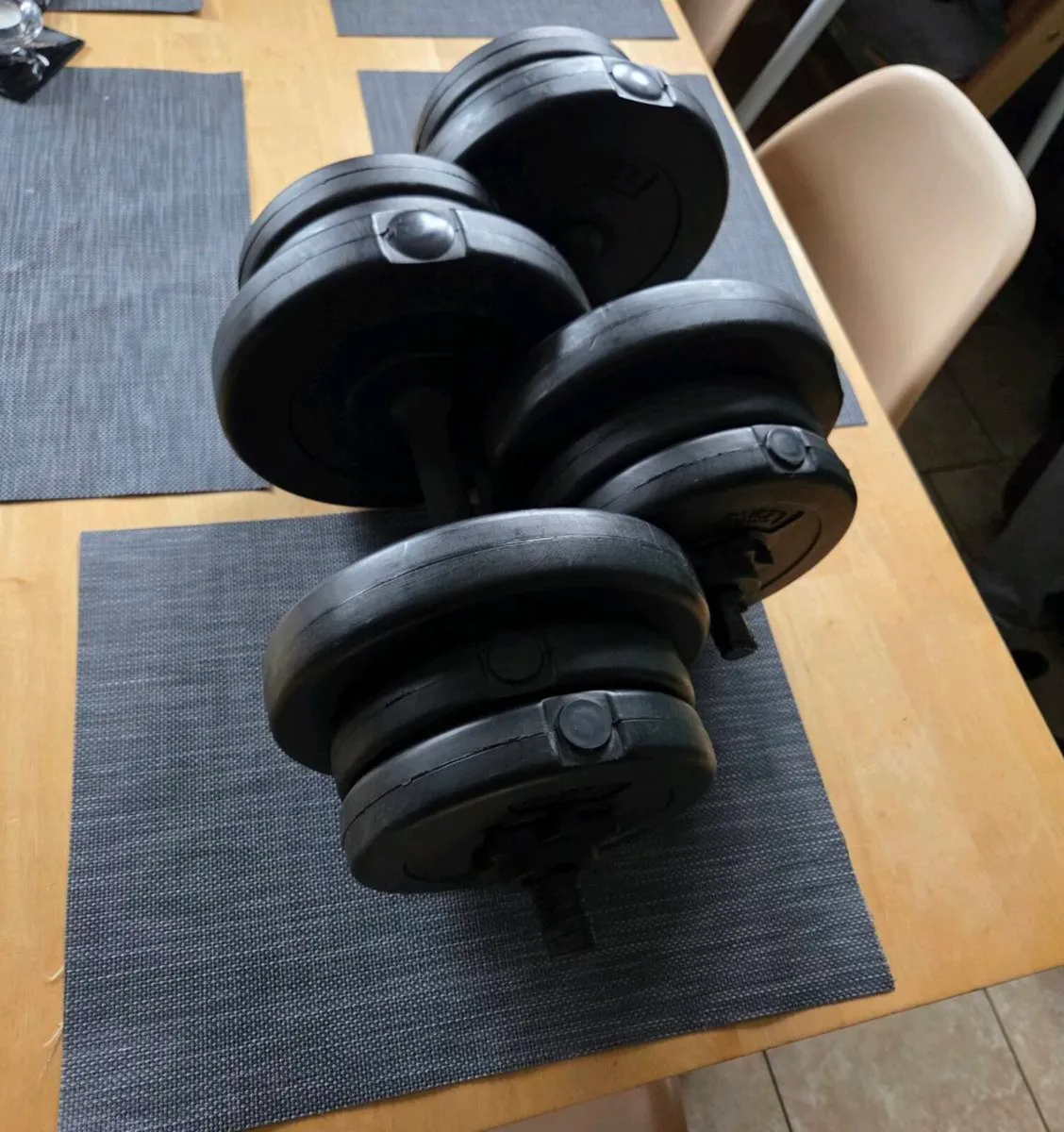 Dumbell weights  2x 10kgs - Image 1
