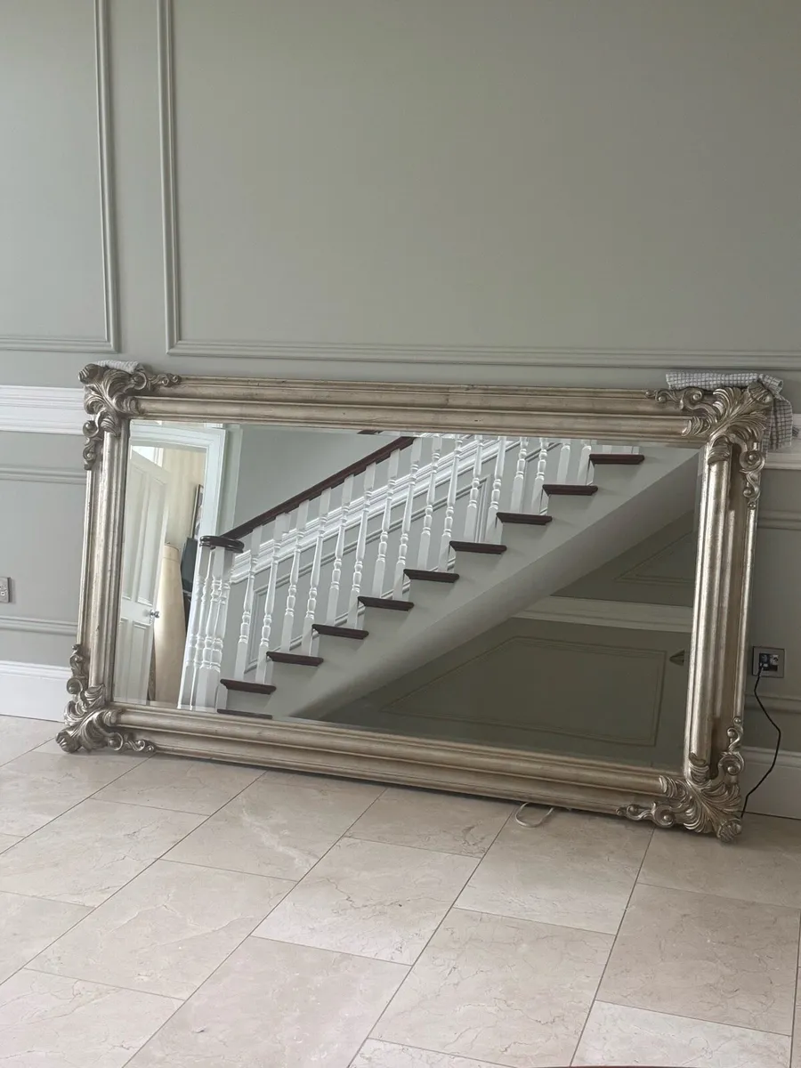 Large Silver Mirror - Image 3