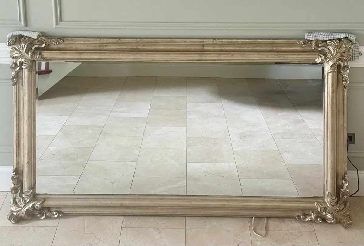 Large Silver Mirror - Image 1