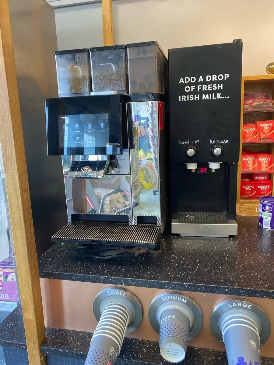 Chilled Cabinet, wall Freezer, 2 coffee machines - Image 1