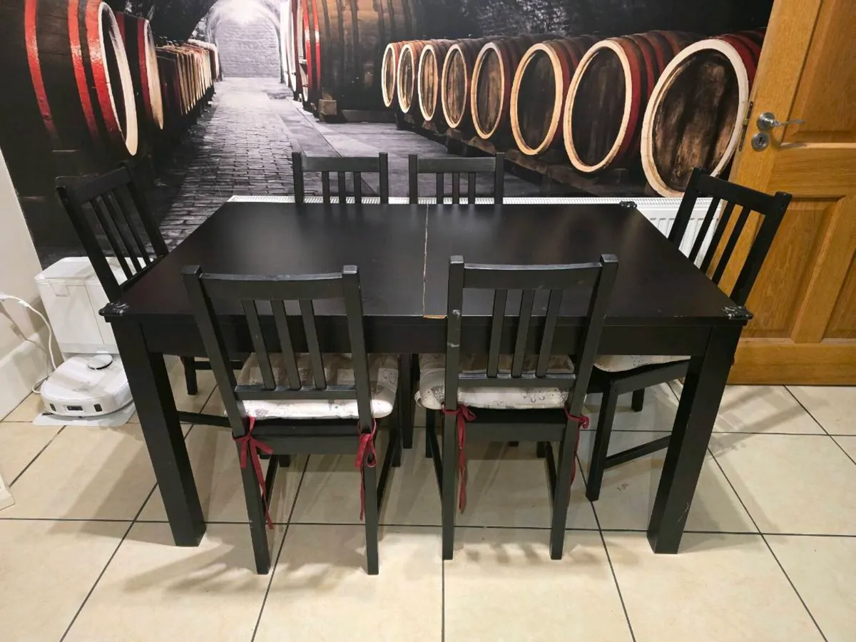 Extendable Dining Table & 6 Chairs - Image 3
