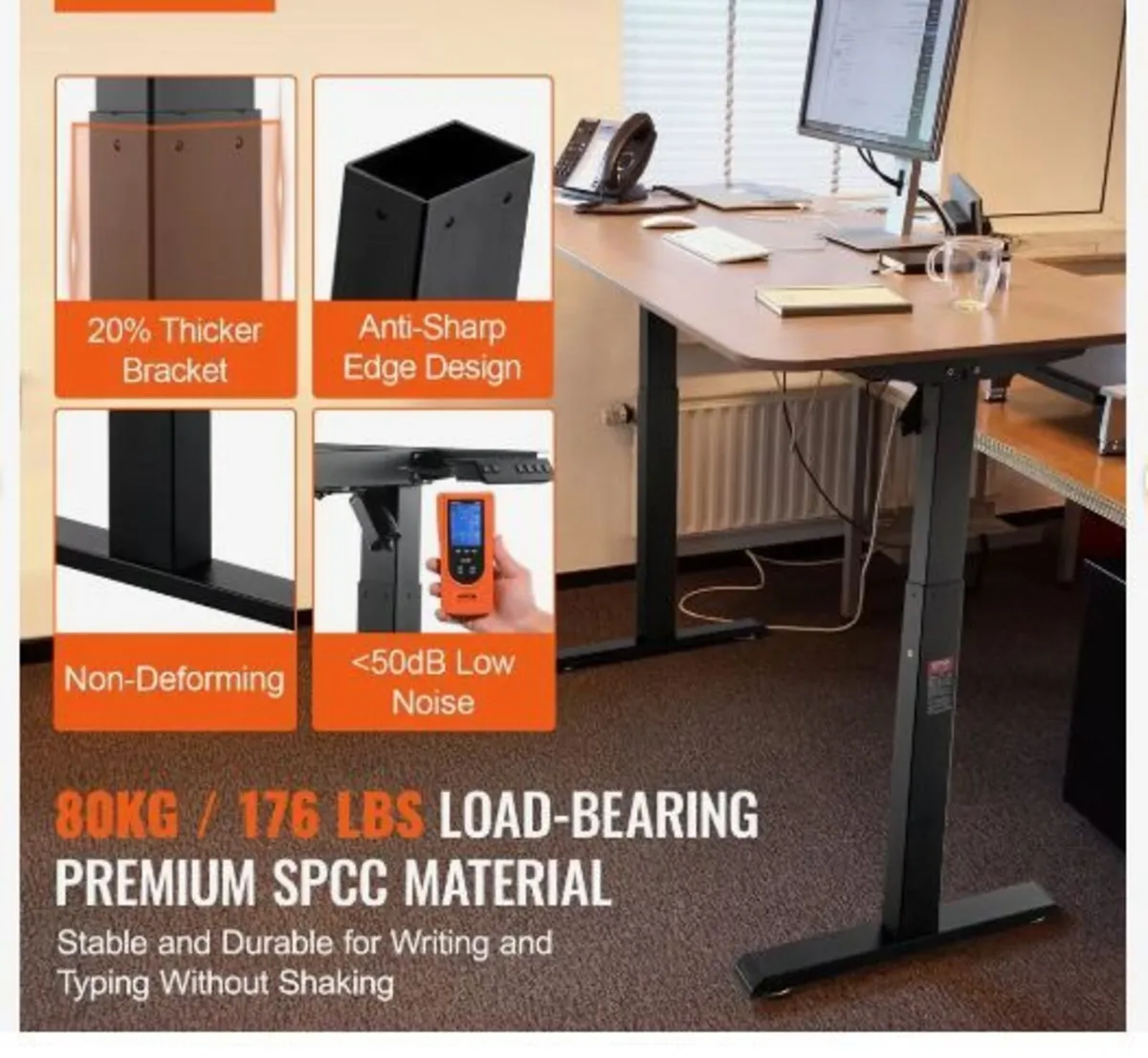 Standing Desk Frame, Adjustable 70-117 cm - Image 2