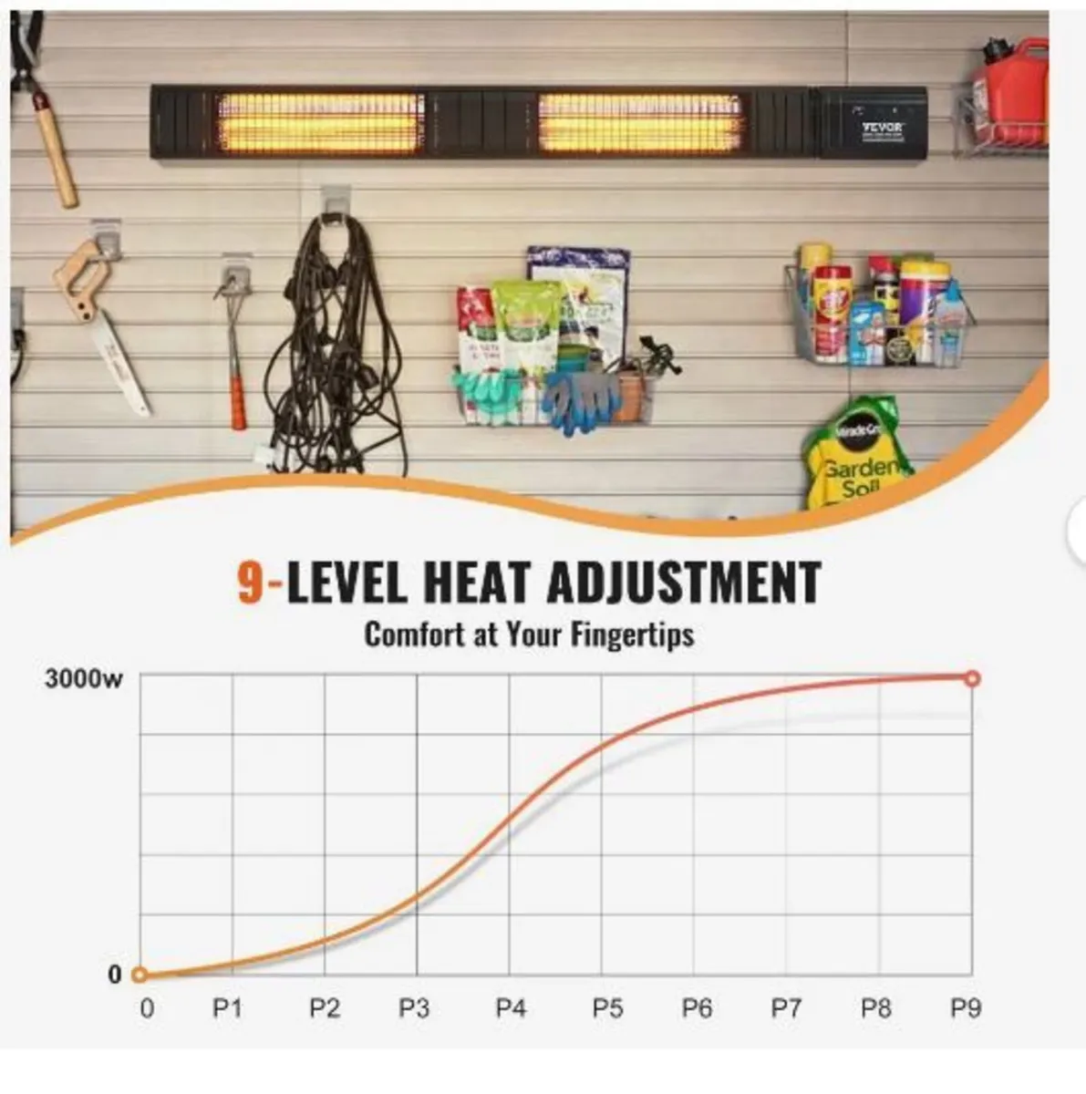 Infrared Heater, 3000W Remote Control - Image 3