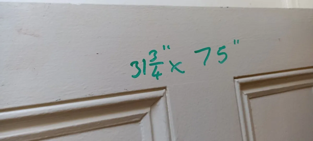 Old Solid Pine Painted Doors - Image 2