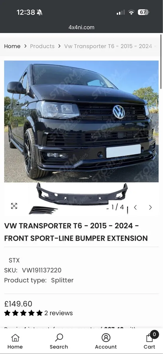 Transporter T6 Sportline Bumper Silver - Image 2