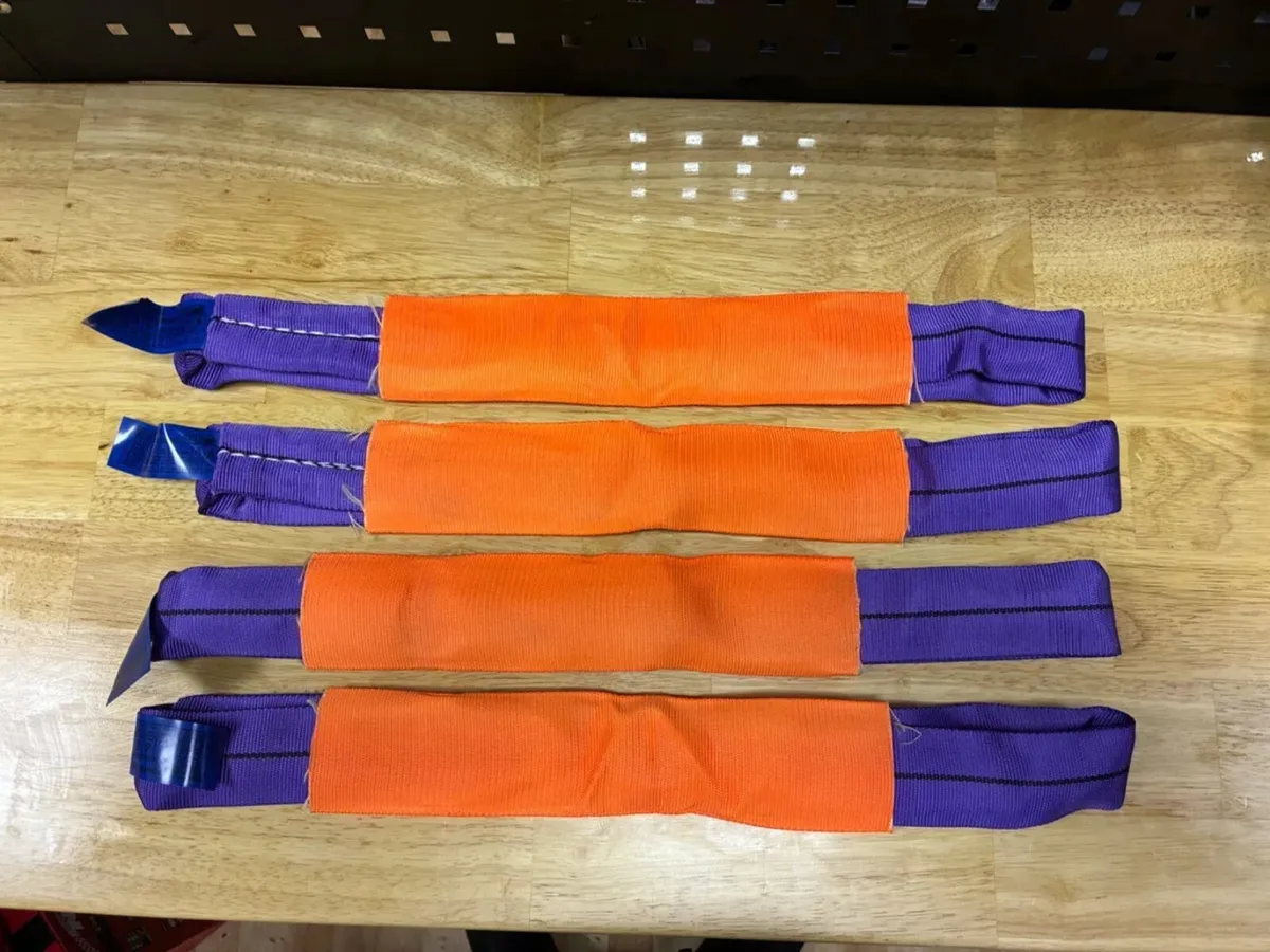 4pc Heavy Duty Ratchet Straps + Slings 2.5T/1T - Image 4