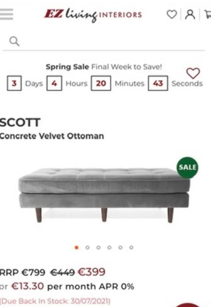 Grey Ottoman footstool - Image 2