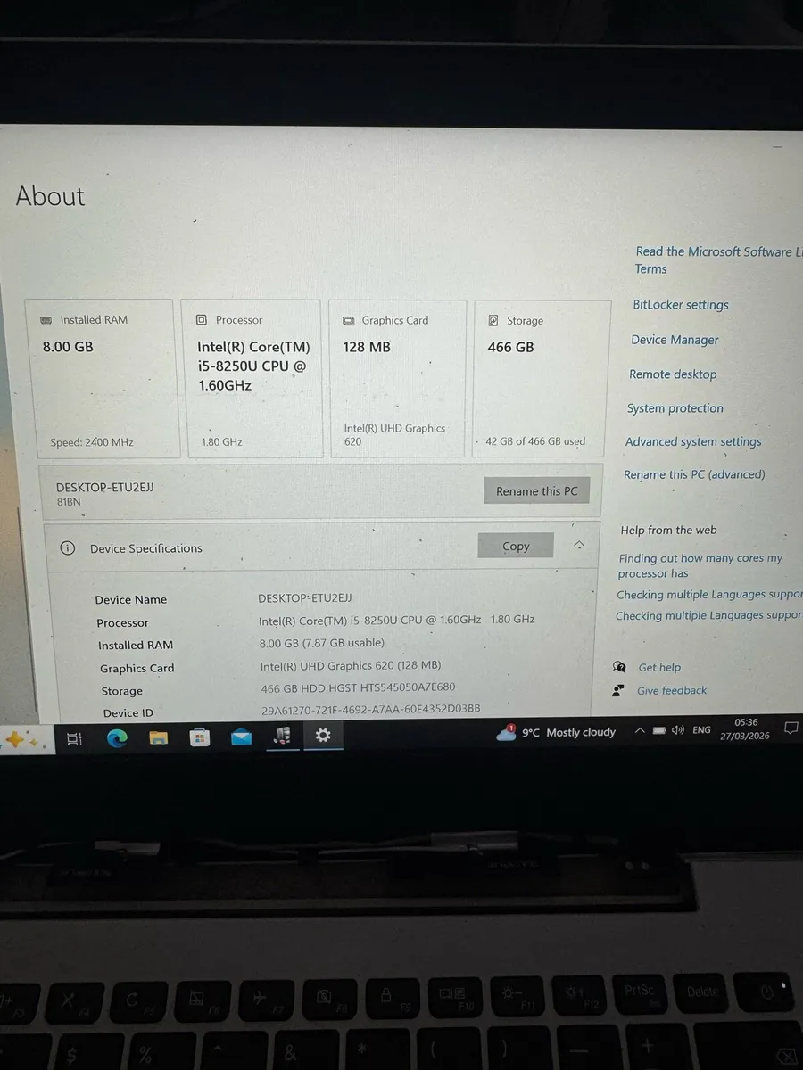 Lenovo i5 laptop - Image 3