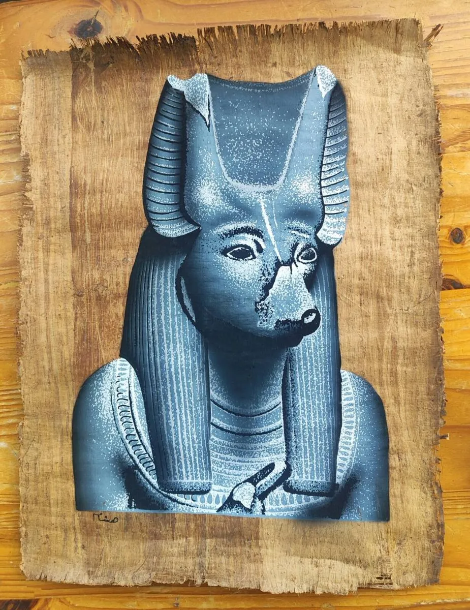 Egyptian Papyrus Artwork Apis Bull - Image 3