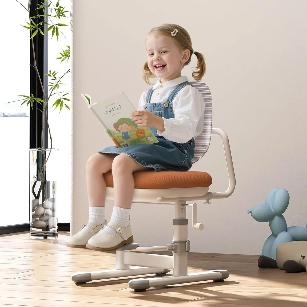 Kids Desk Chair Height-Adjustable with Back - Image 2