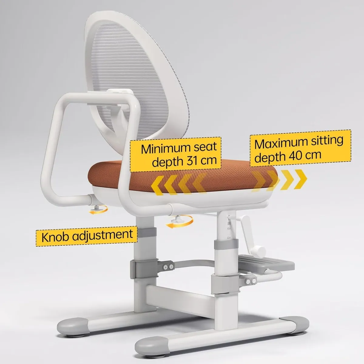 Kids Desk Chair Height-Adjustable with Back - Image 4