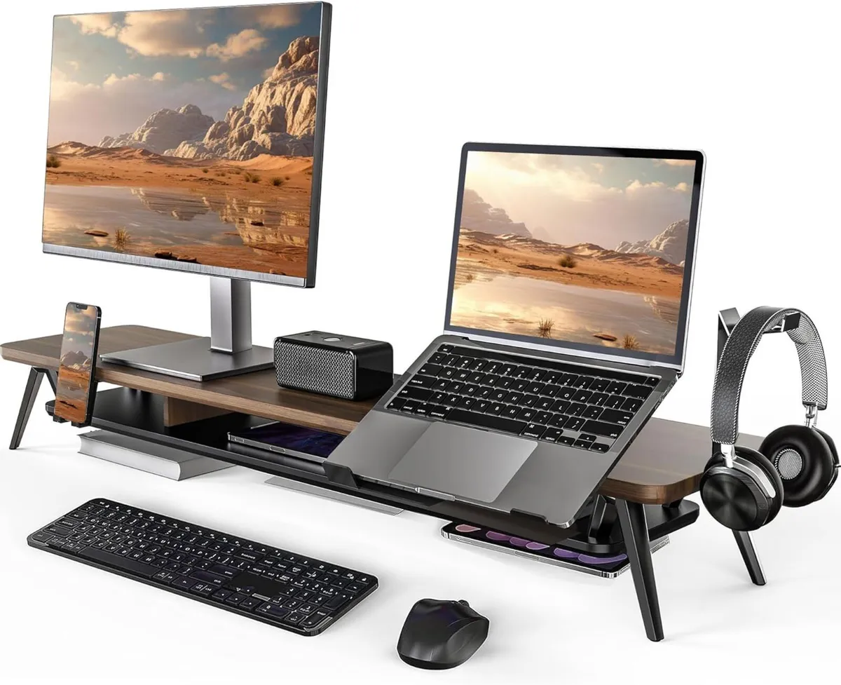 Monitor Stand Riser for 2 Monitors 108CM Large - Image 1