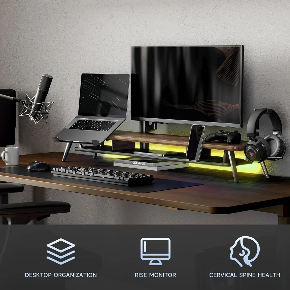 Monitor Stand Riser for 2 Monitors 108CM Large - Image 4