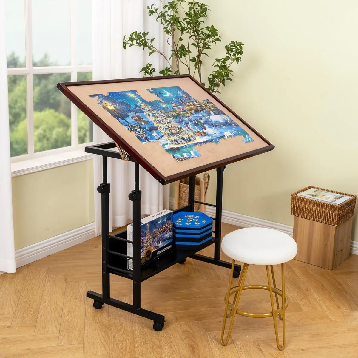 Jigsaw Puzzle Play Table Tilting with Height - Image 2