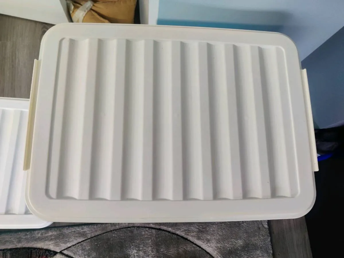 3 Large 55L Storage Boxes with Wheels - Image 3