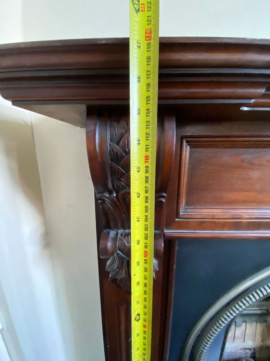 Mahogany Fire Surround with Cast Iron insert - Image 1