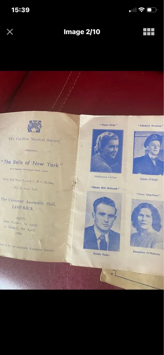 Cecilian Musical Society Limerick Vintage Programm - Image 2