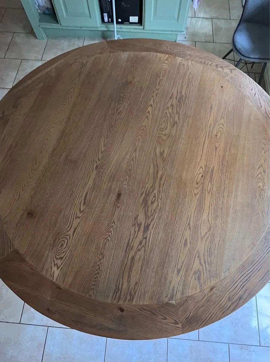 Round kitchen table solid wood - Image 4