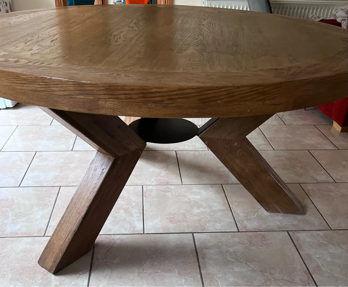 Round kitchen table solid wood - Image 2