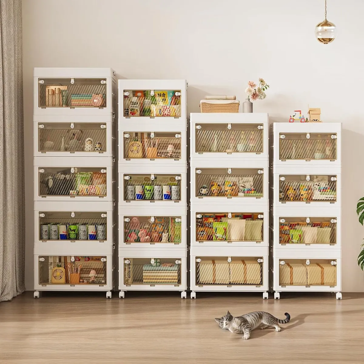 NEW Integrated Storage Boxes with Lid 40Lx5 Tier - Image 2