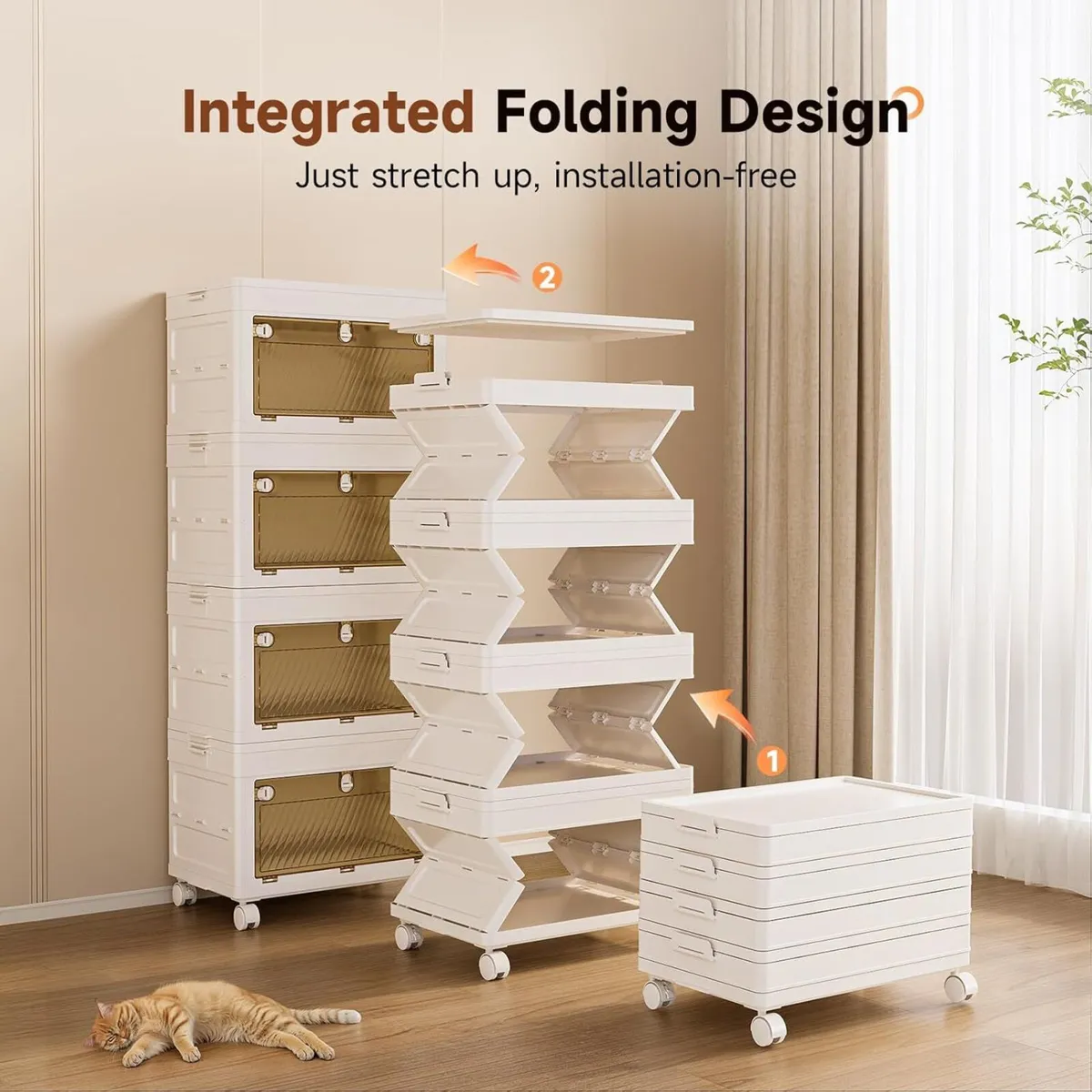 NEW Integrated Storage Boxes with Lid 40Lx5 Tier - Image 4