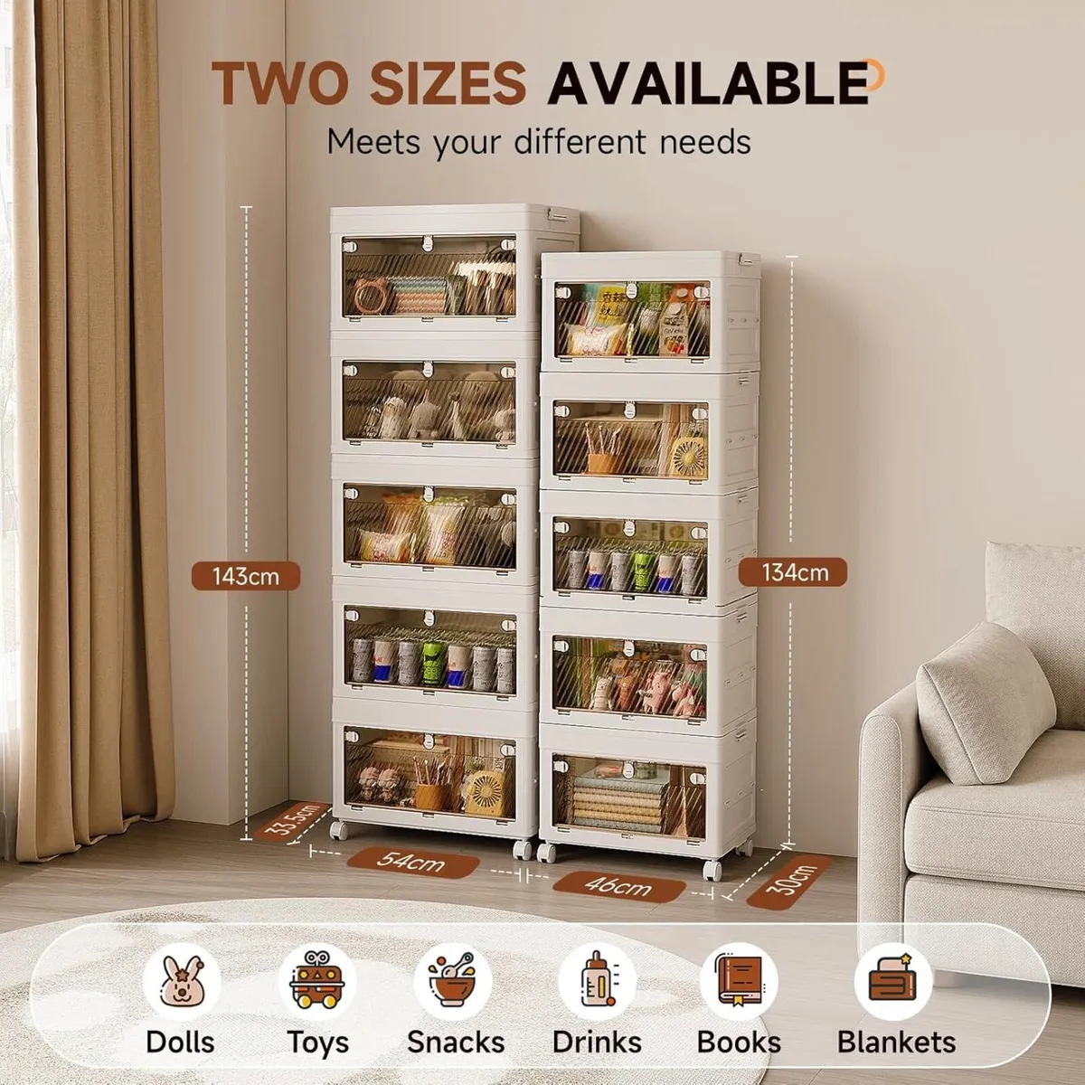 NEW Integrated Storage Boxes with Lid 40Lx5 Tier - Image 3