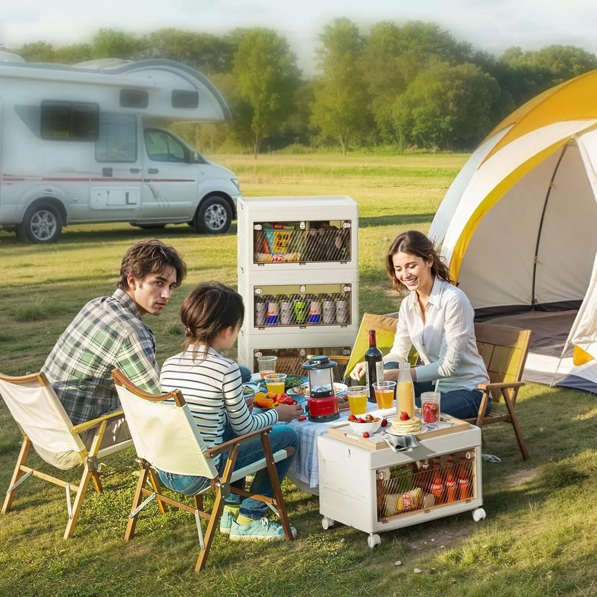 NEW Integrated Storage Boxes with Lid 60Lx4 Tier - Image 2