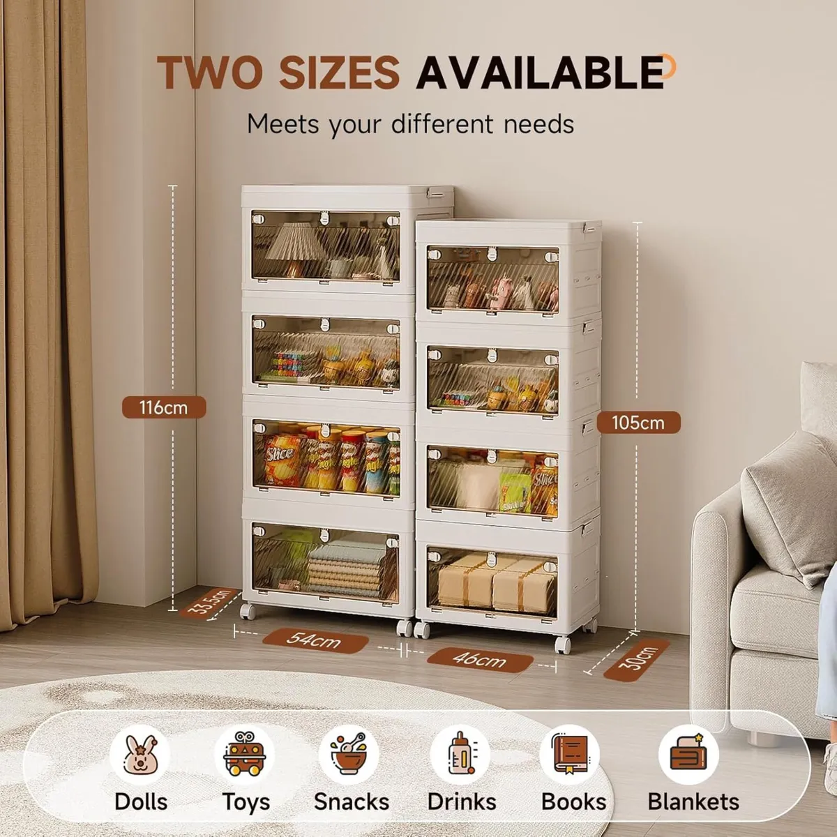 NEW Integrated Storage Boxes with Lid 60Lx4 Tier - Image 3