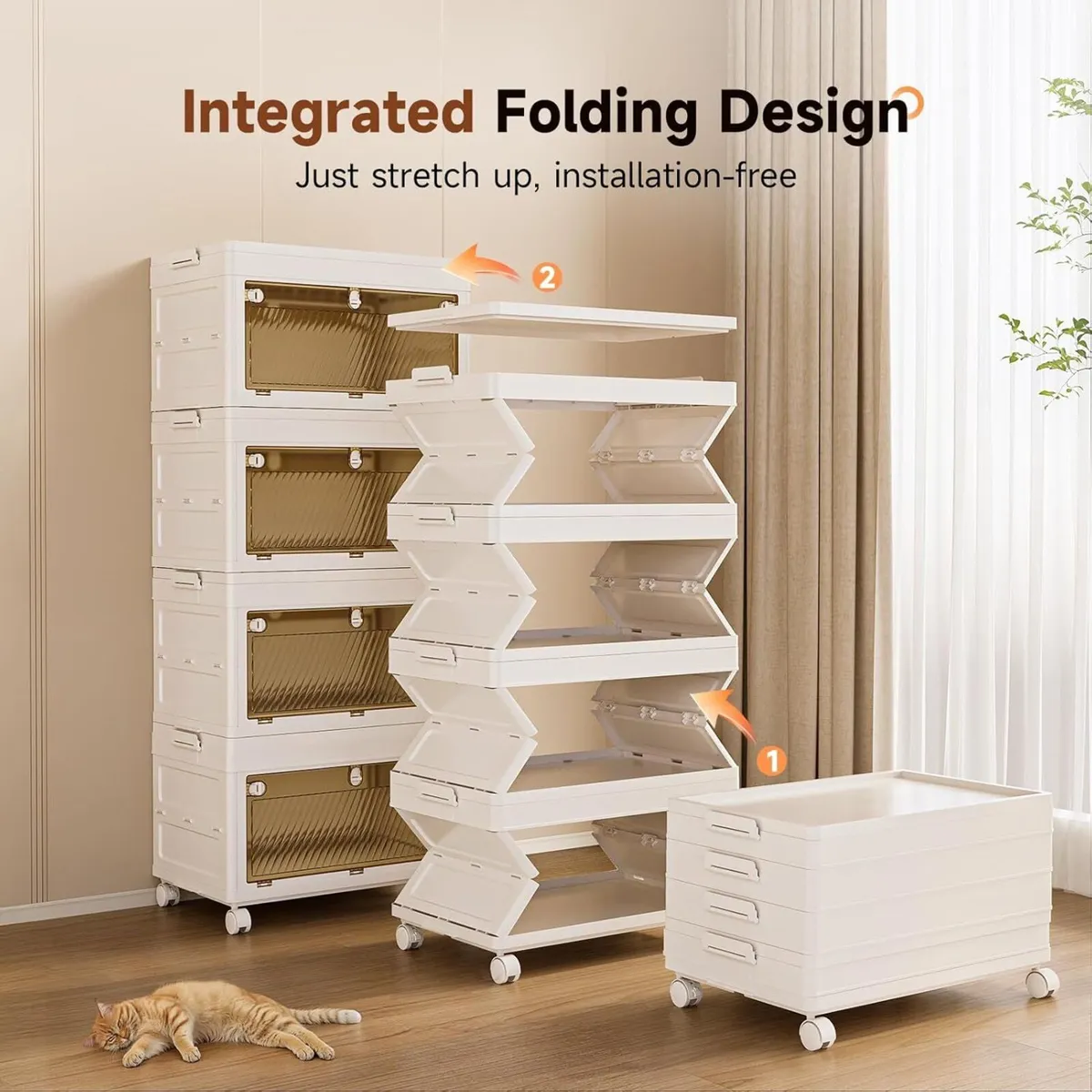 NEW Integrated Storage Boxes with Lid 60Lx4 Tier - Image 4