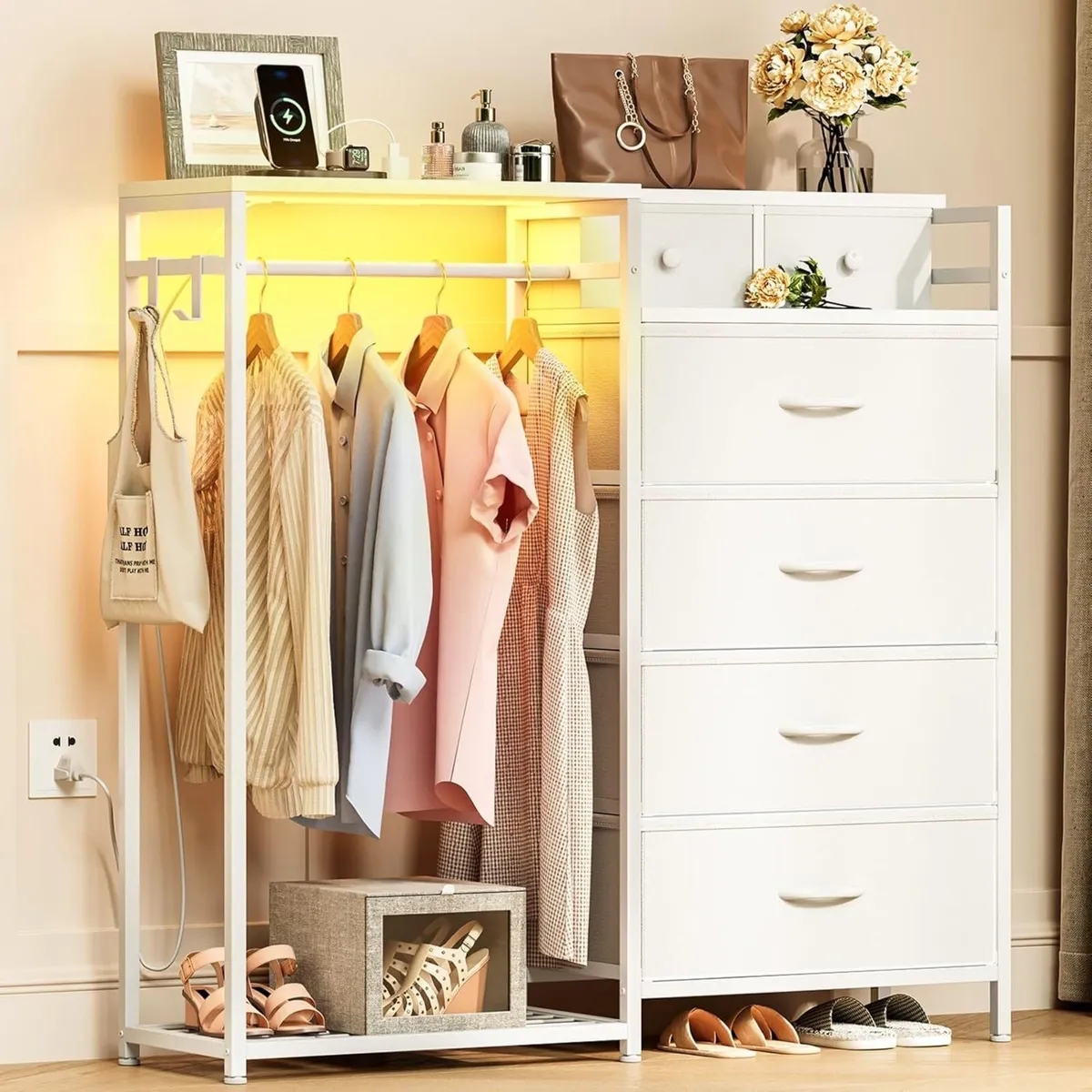 Chest of Drawers Bedroom with Hanging Rail - Image 1