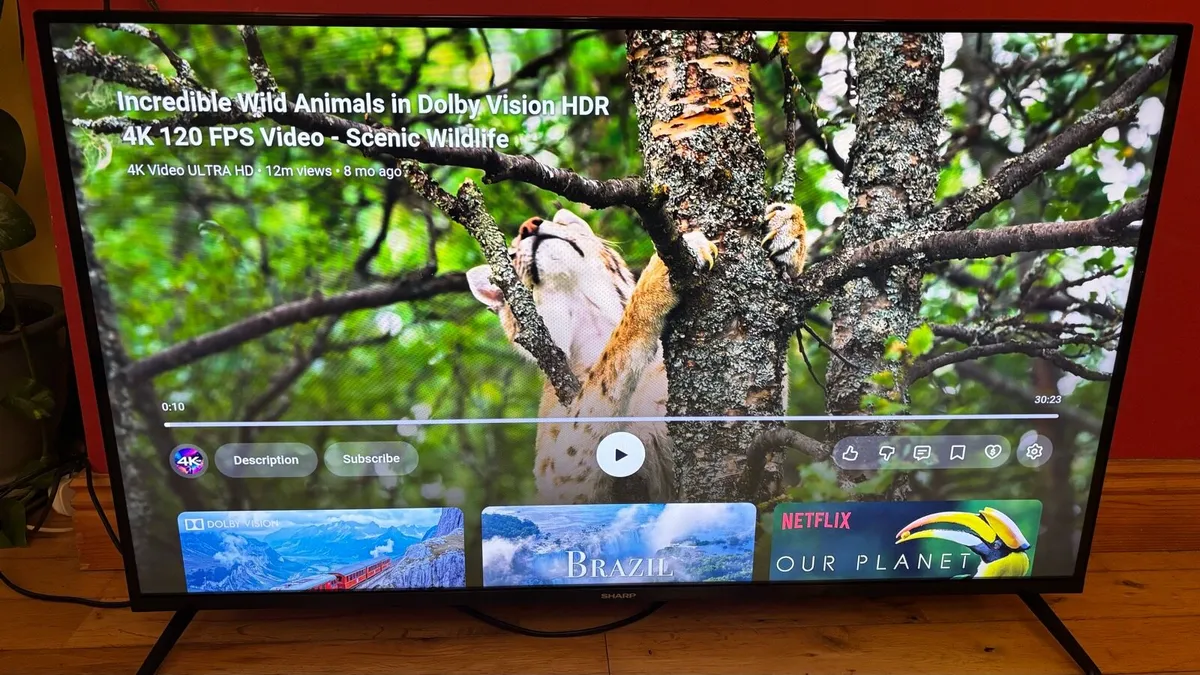 43” Sharp 4K Smart frameless Google TV - Image 1